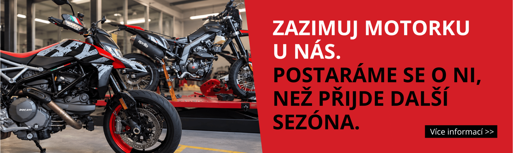 Zazimování a uskladnění motorky v Ostravě